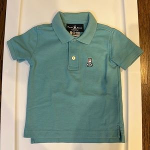 Teal Psycho Bunny boys polo